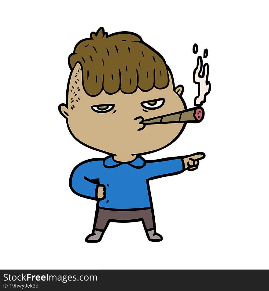 cartoon man smoking. cartoon man smoking