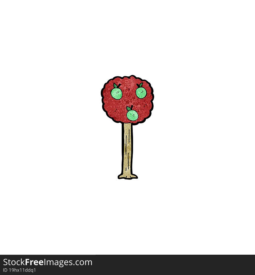 cartoon apple tree