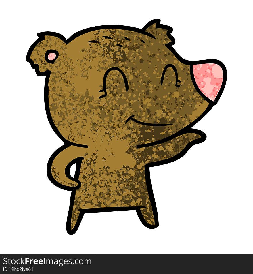 friendly bear cartoon. friendly bear cartoon