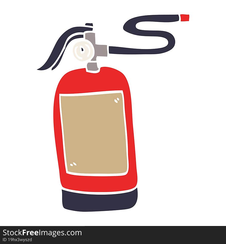 cartoon doodle fire extinguisher