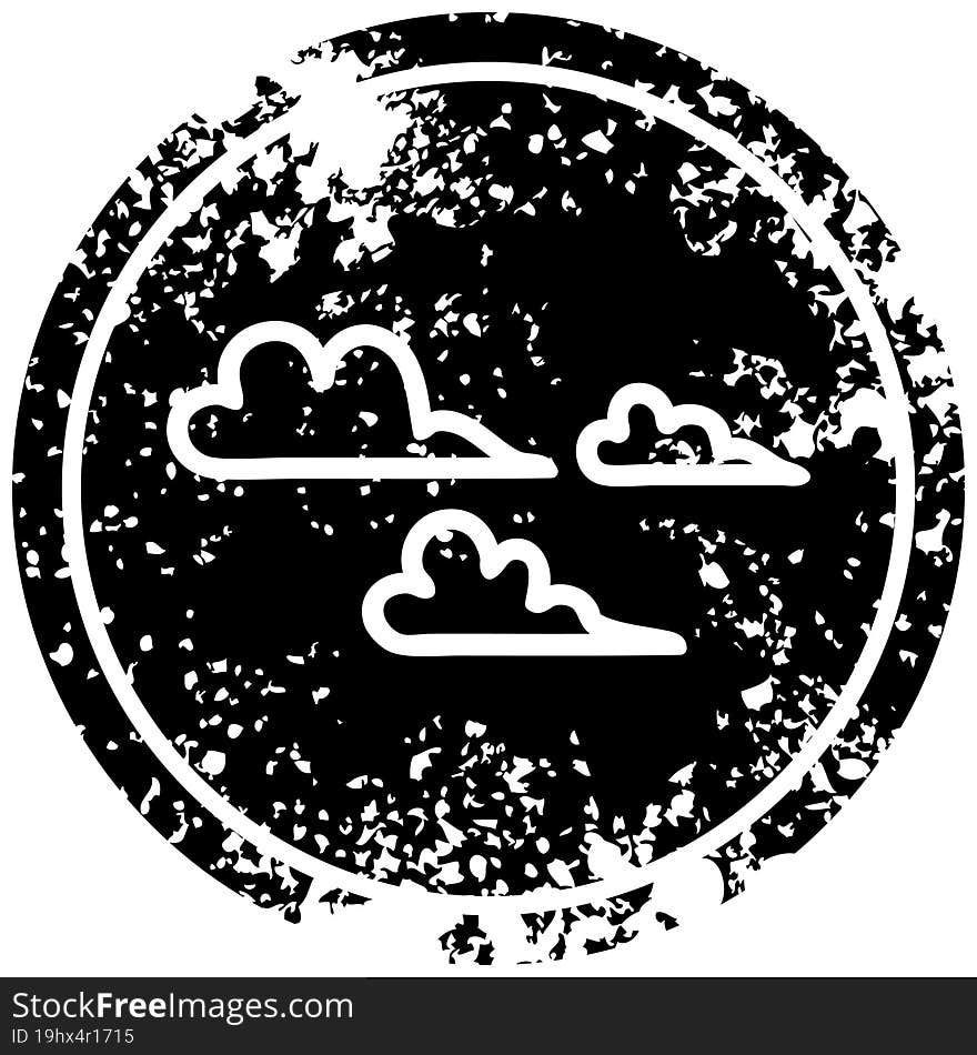 weather cloud distressed icon