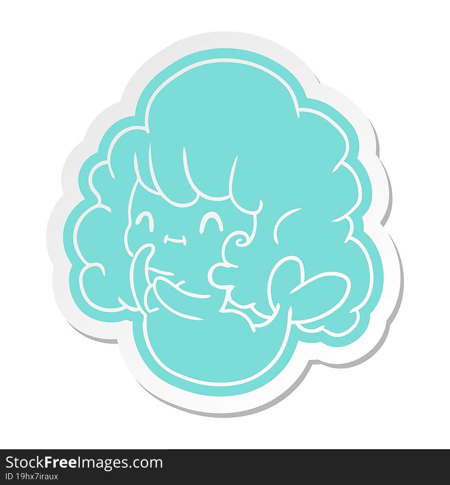 Cartoon Sticker Kawaii Cute Ghost Mermaid