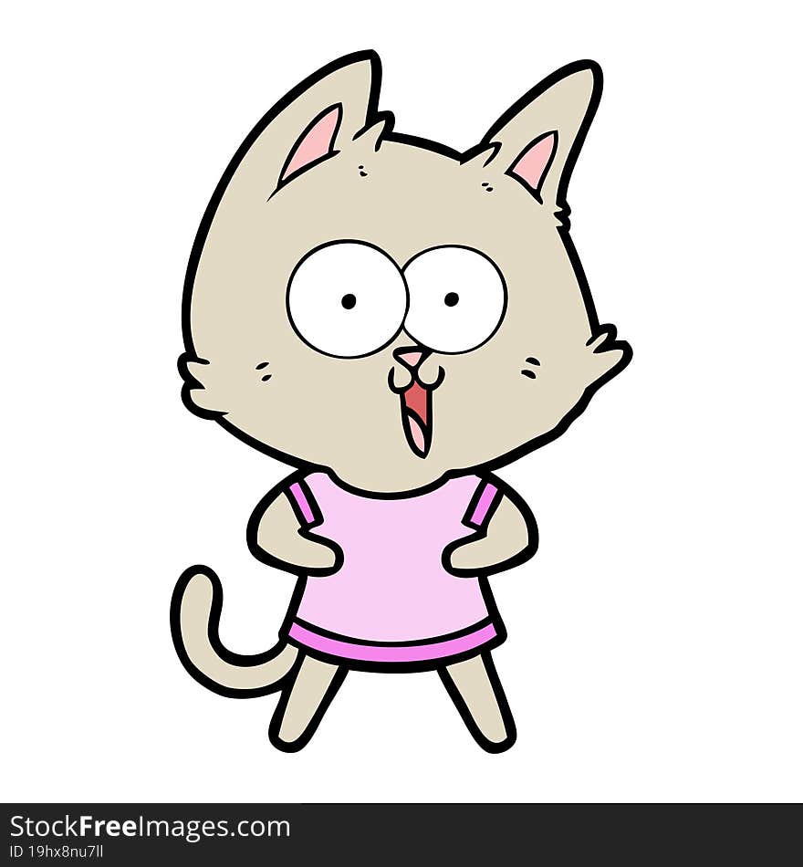 funny cartoon cat. funny cartoon cat