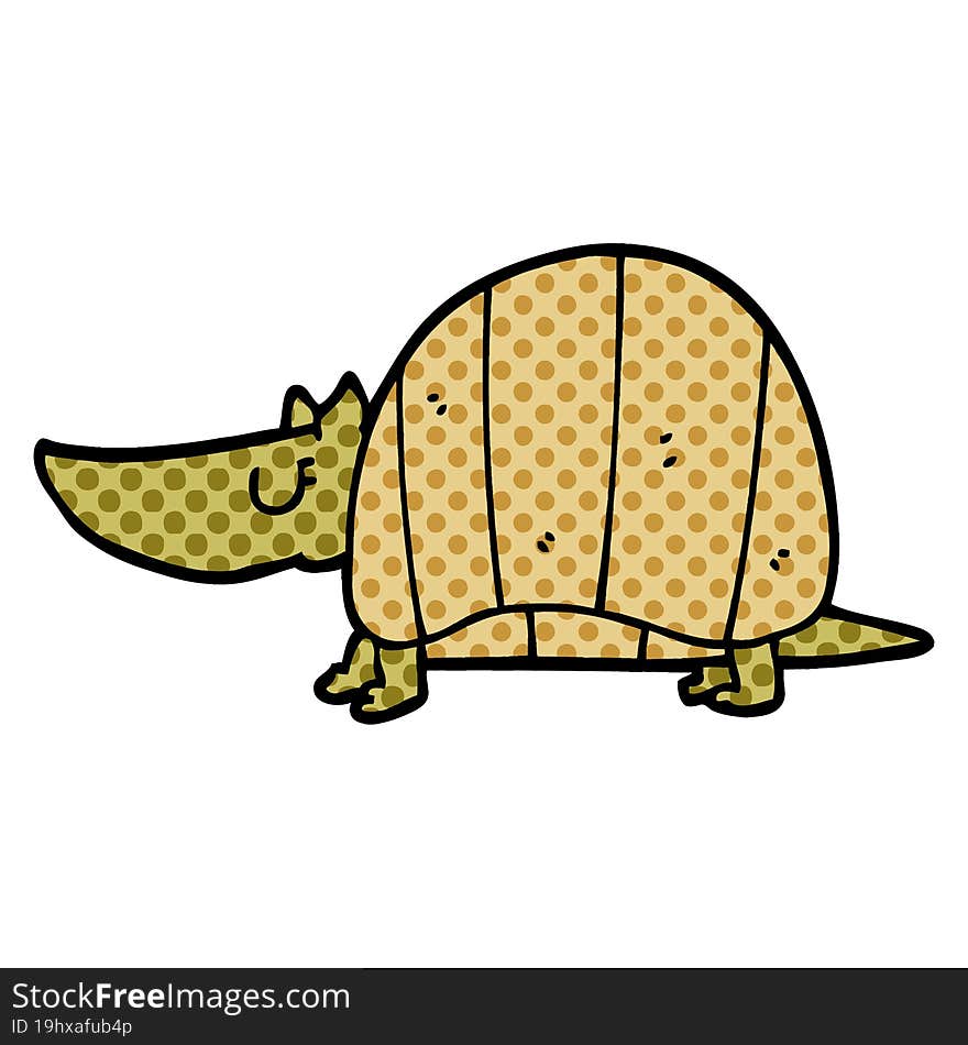 Cartoon Doodle Armadillo