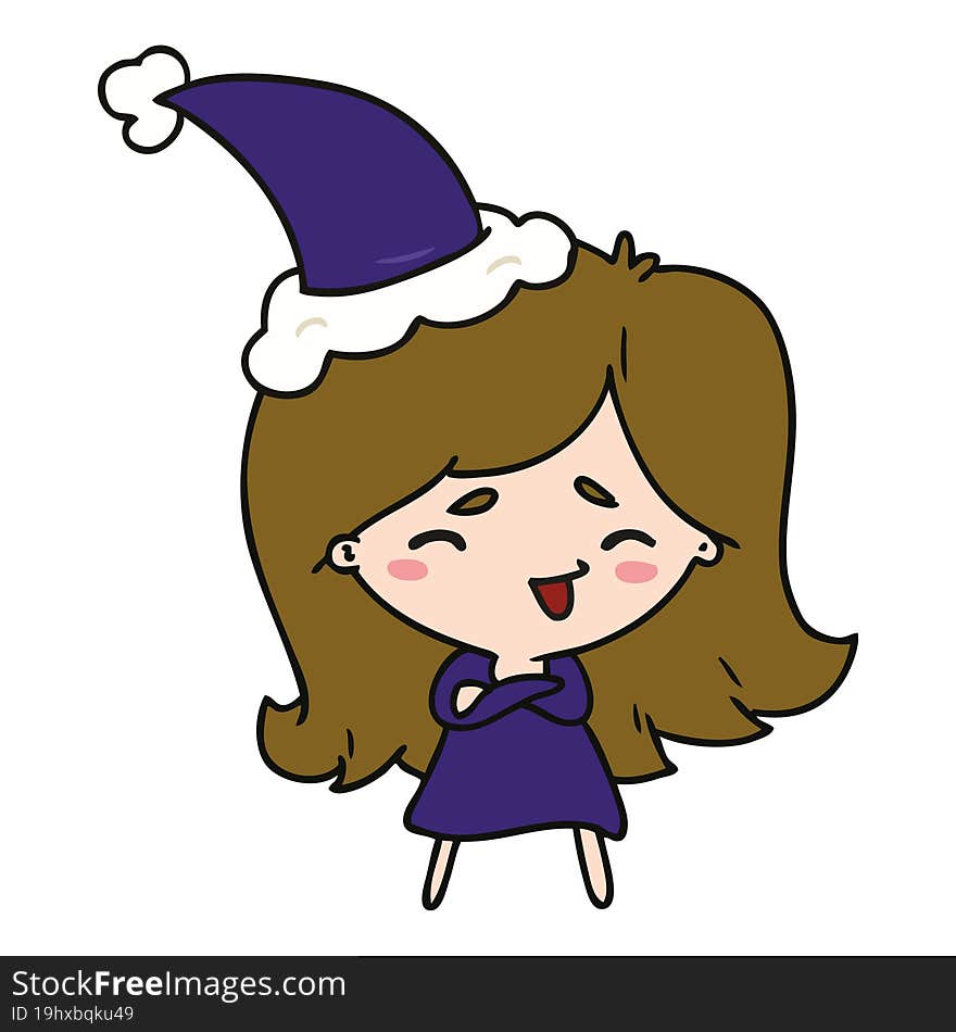 Christmas Cartoon Of Kawaii Girl