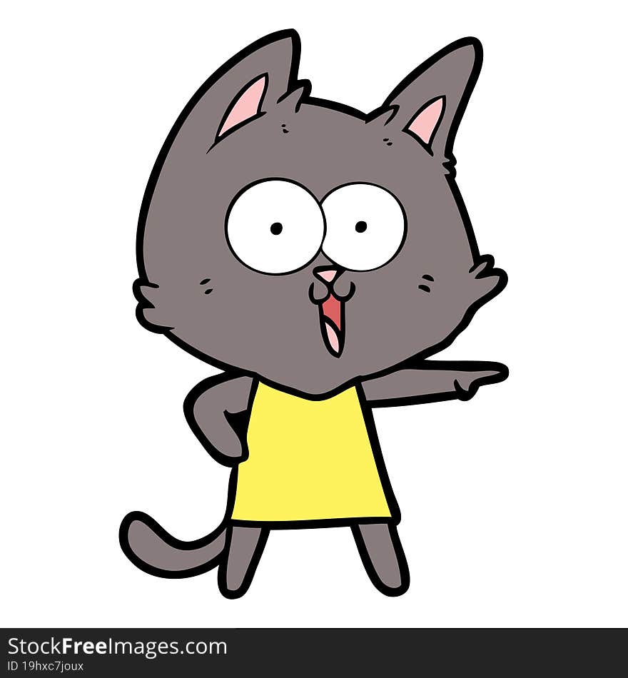 funny cartoon cat. funny cartoon cat