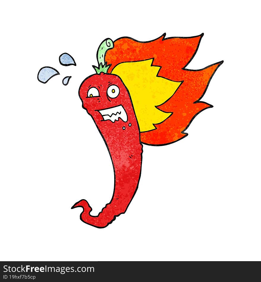 hot chilli pepper texture cartoon