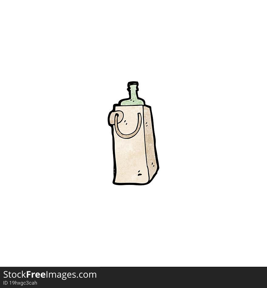 Cartoon Bottle In Bag