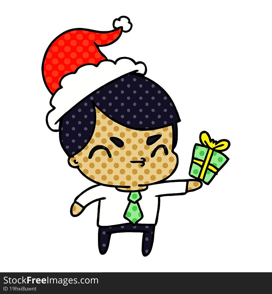 Christmas Cartoon Of Kawaii Boy