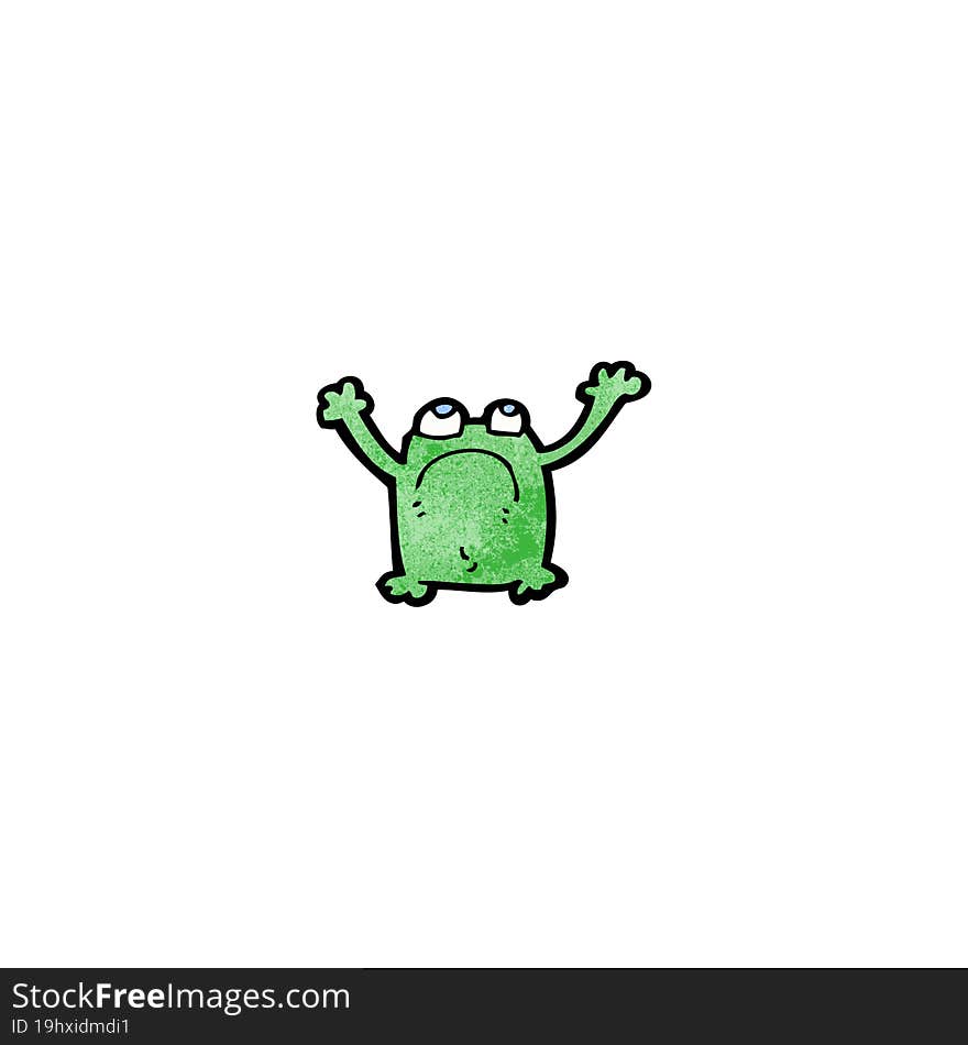 cartoon unhappy frog