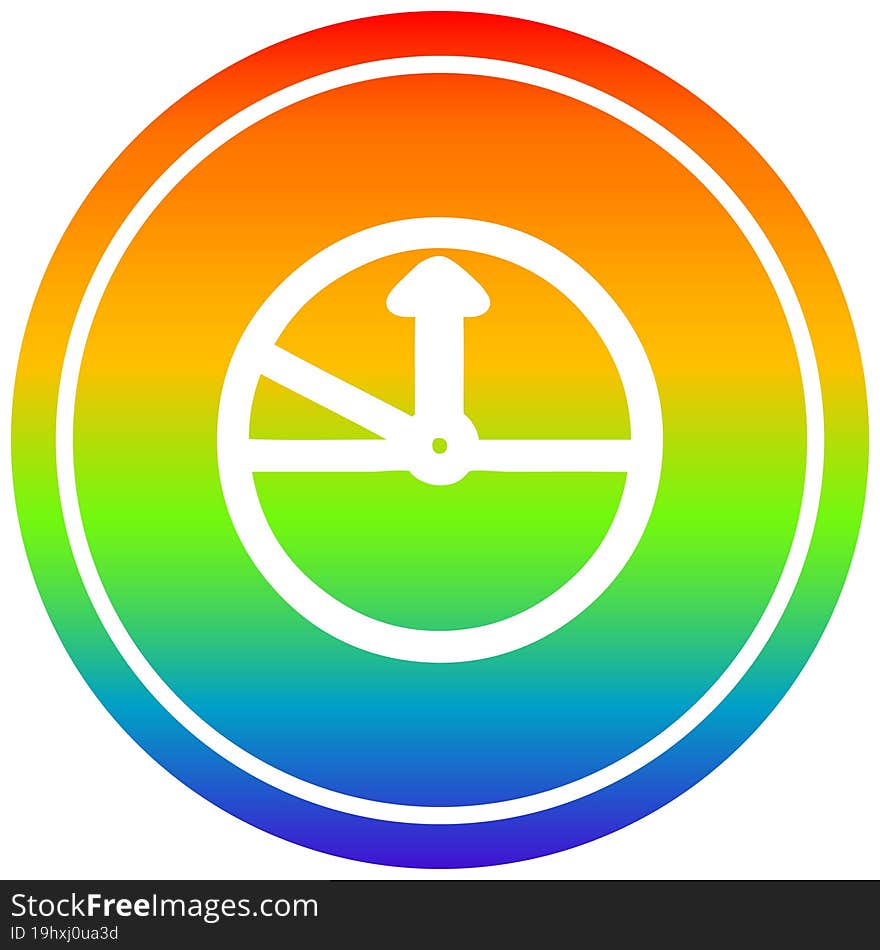 Speedometer Circular In Rainbow Spectrum