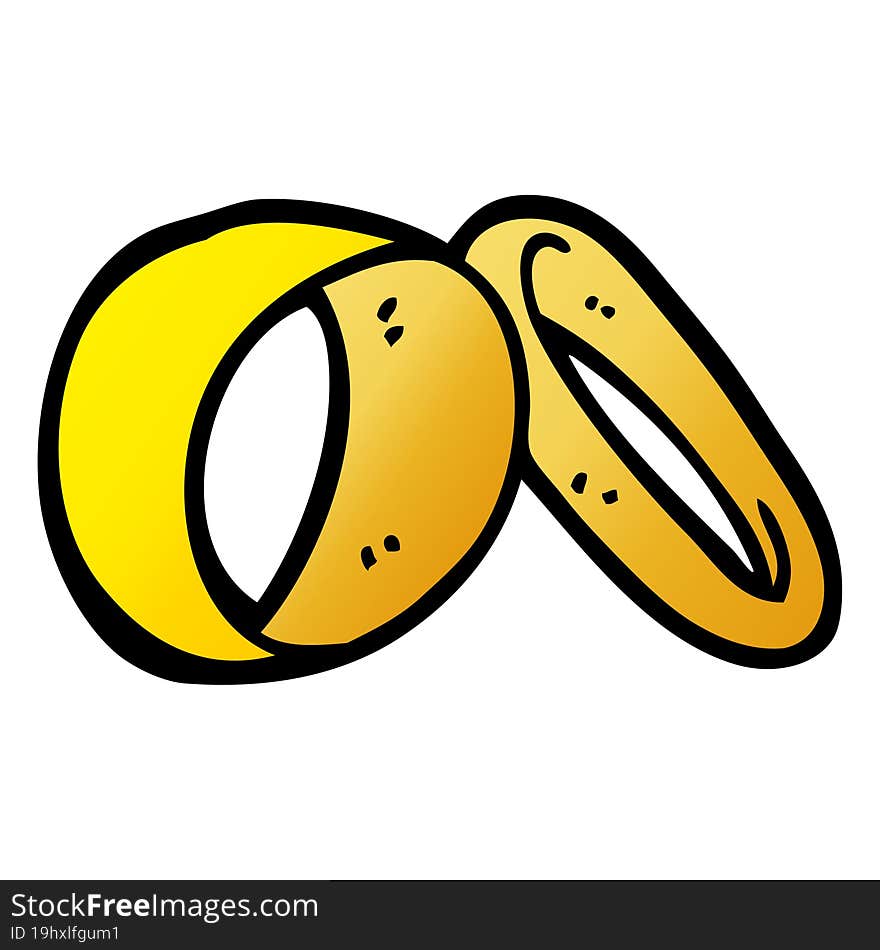 Vector Gradient Illustration Cartoon Wedding Rings