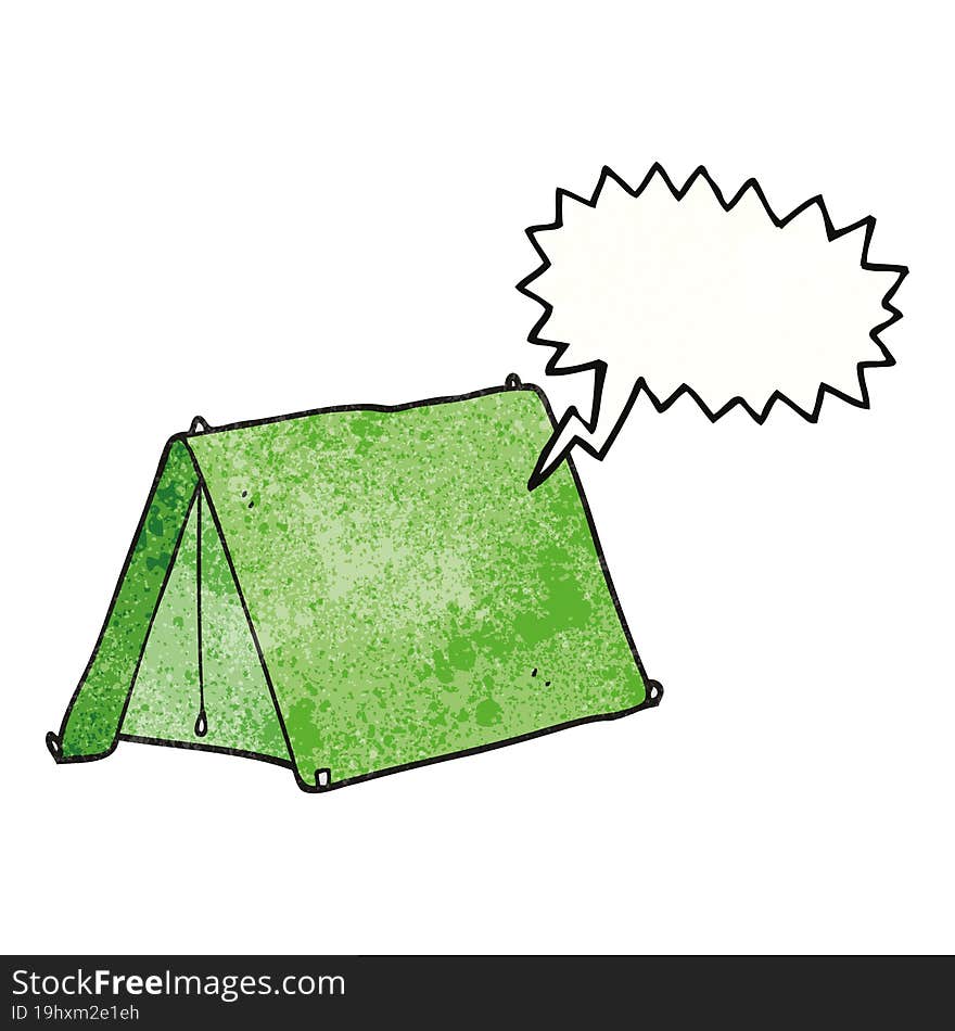 Speech Bubble Textured Cartoon Tent