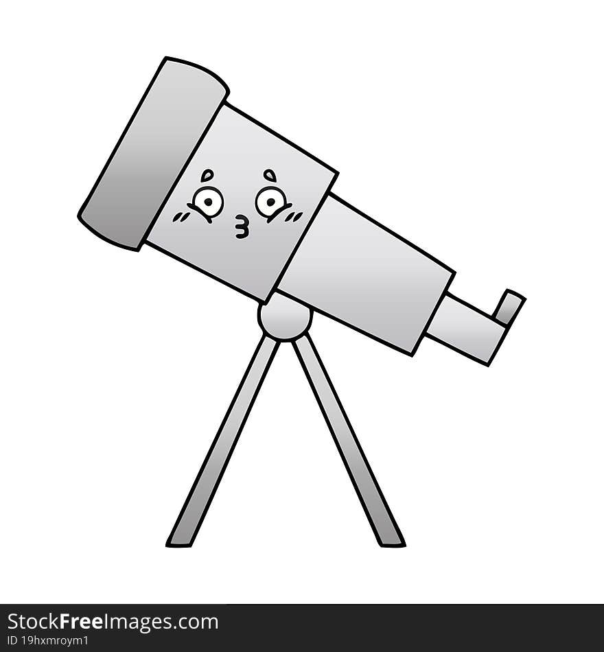 Gradient Shaded Cartoon Telescope