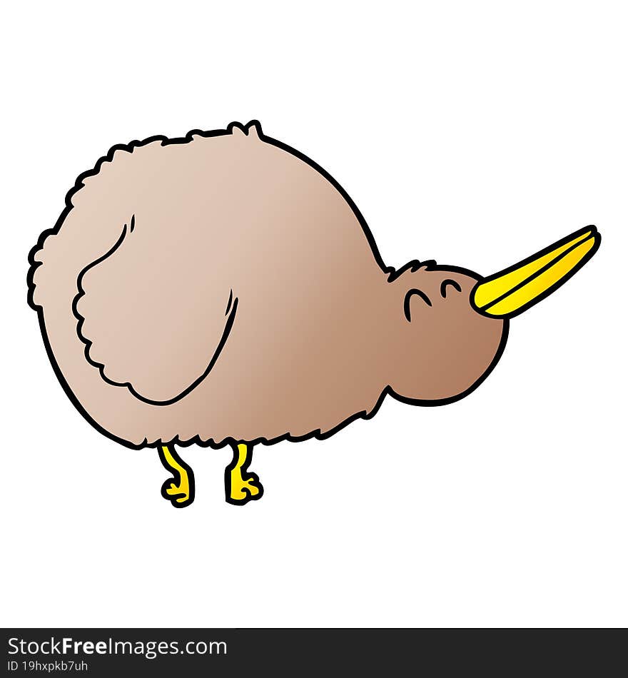 cartoon kiwi bird. cartoon kiwi bird