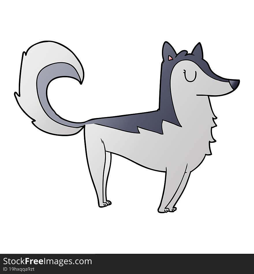 cartoon husky. cartoon husky