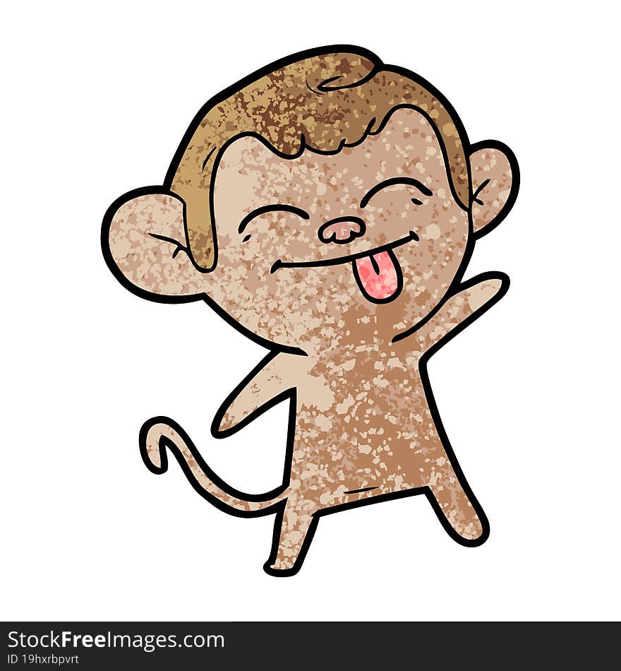 funny cartoon monkey. funny cartoon monkey