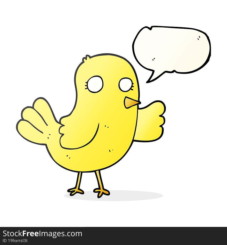 Speech Bubble Cartoon Bird