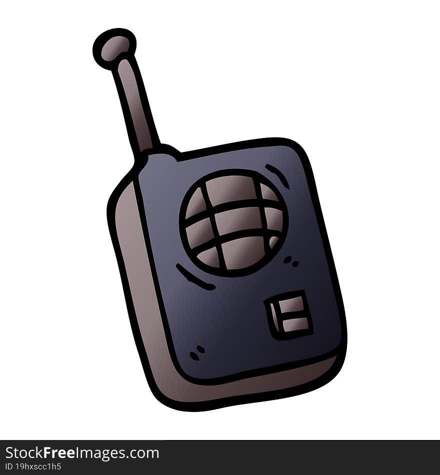 cartoon doodle walkie talkie