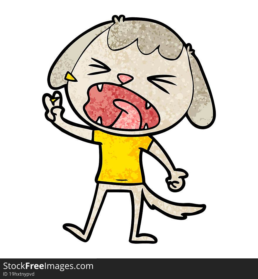 cute cartoon dog barking. cute cartoon dog barking