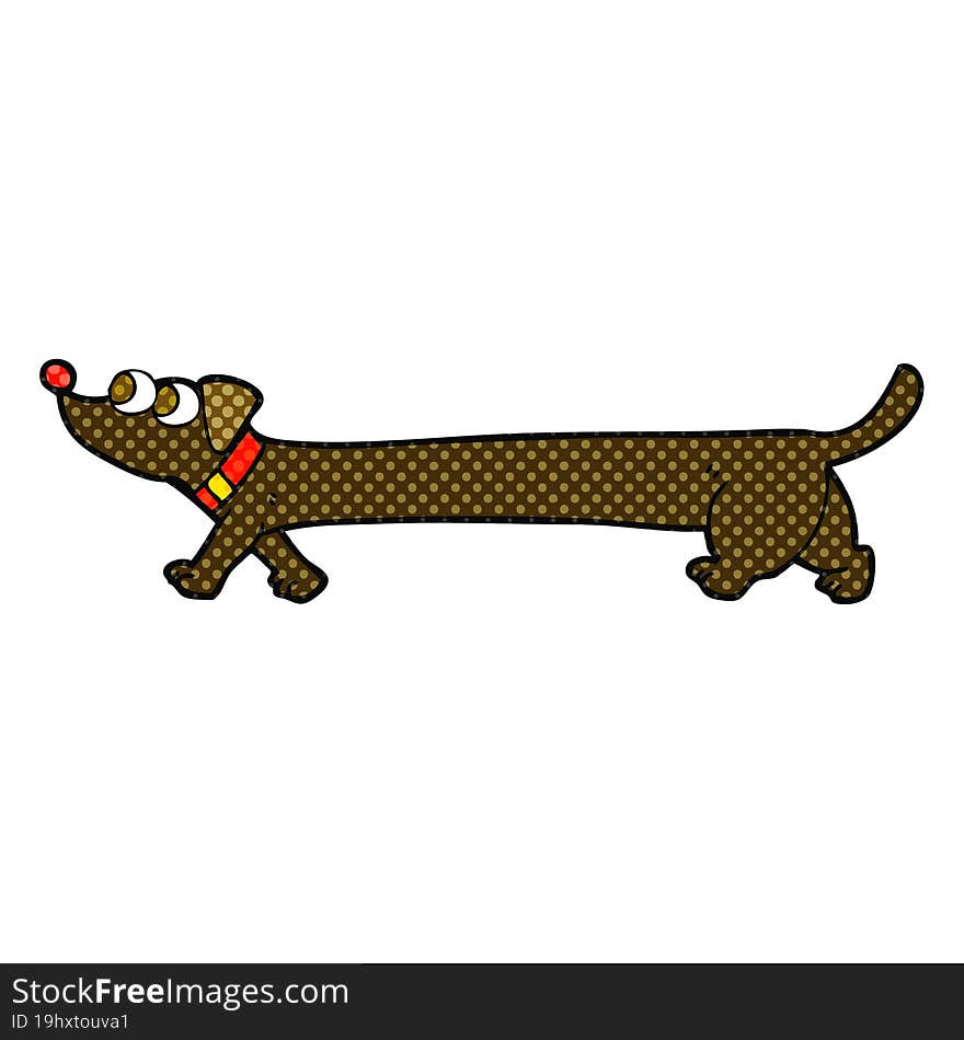 cartoon dachshund