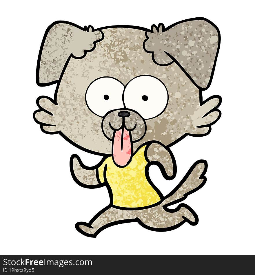 cartoon dog with tongue sticking out. cartoon dog with tongue sticking out