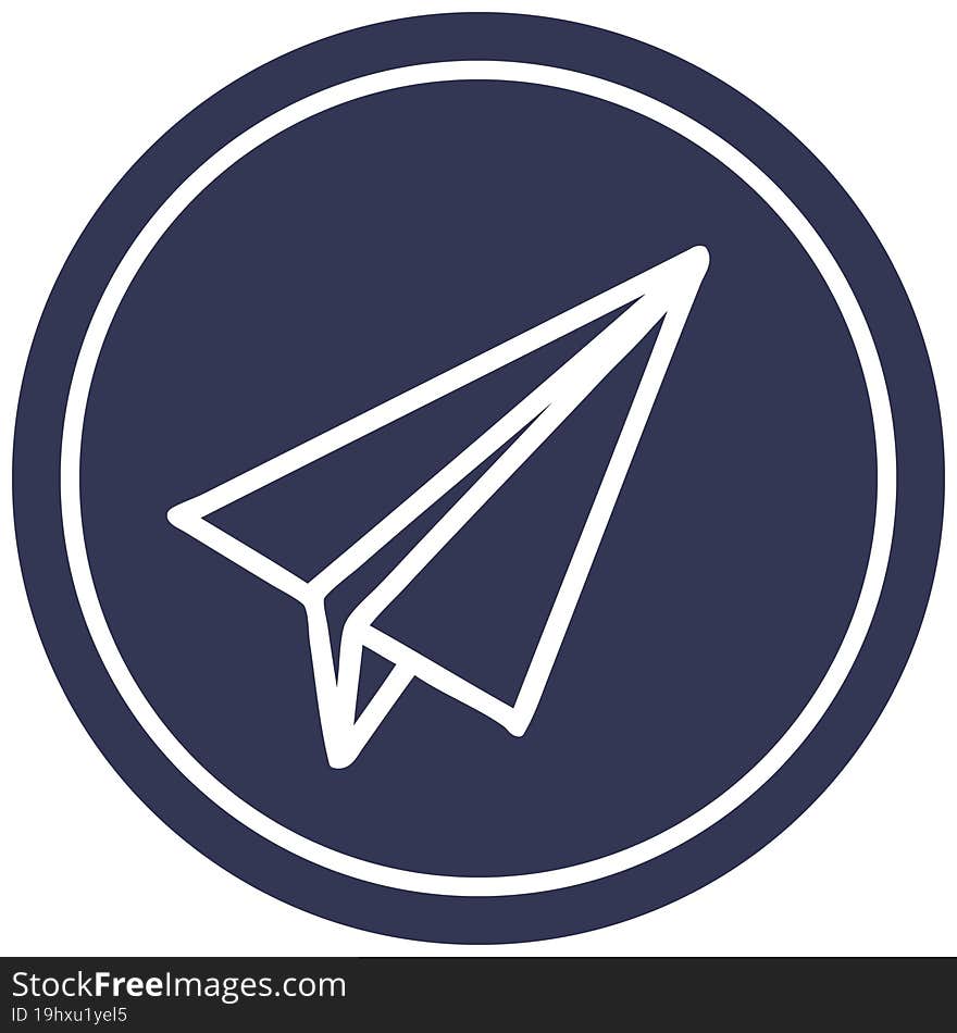 Paper Plane Circular Icon