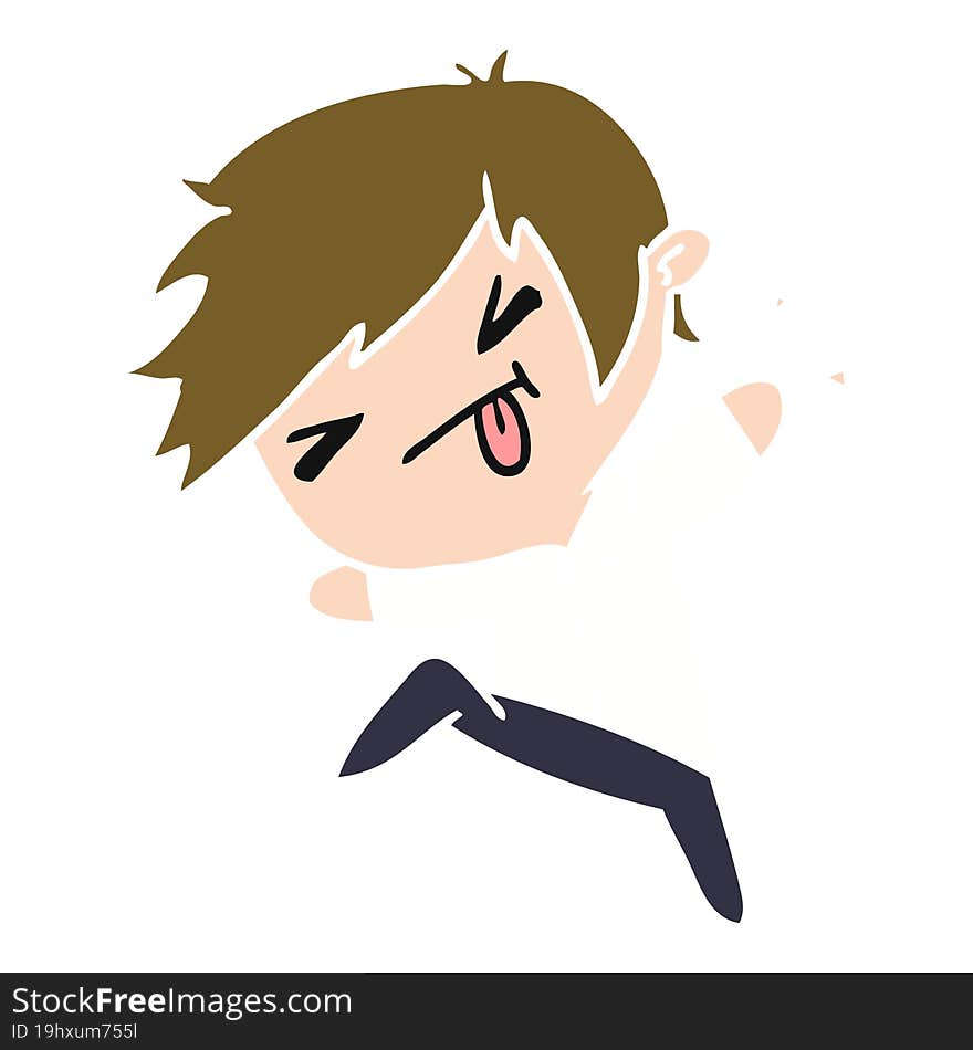 cartoon illustration of a kawaii cute boy. cartoon illustration of a kawaii cute boy