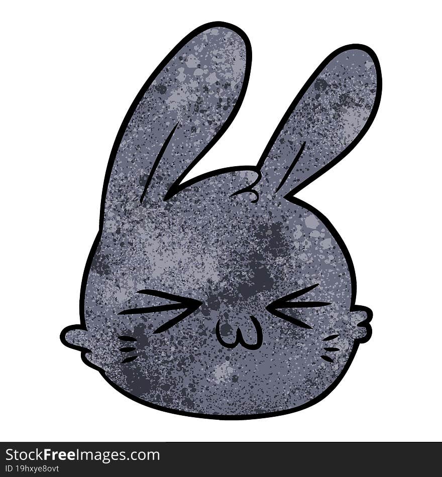 cartoon rabbit face. cartoon rabbit face