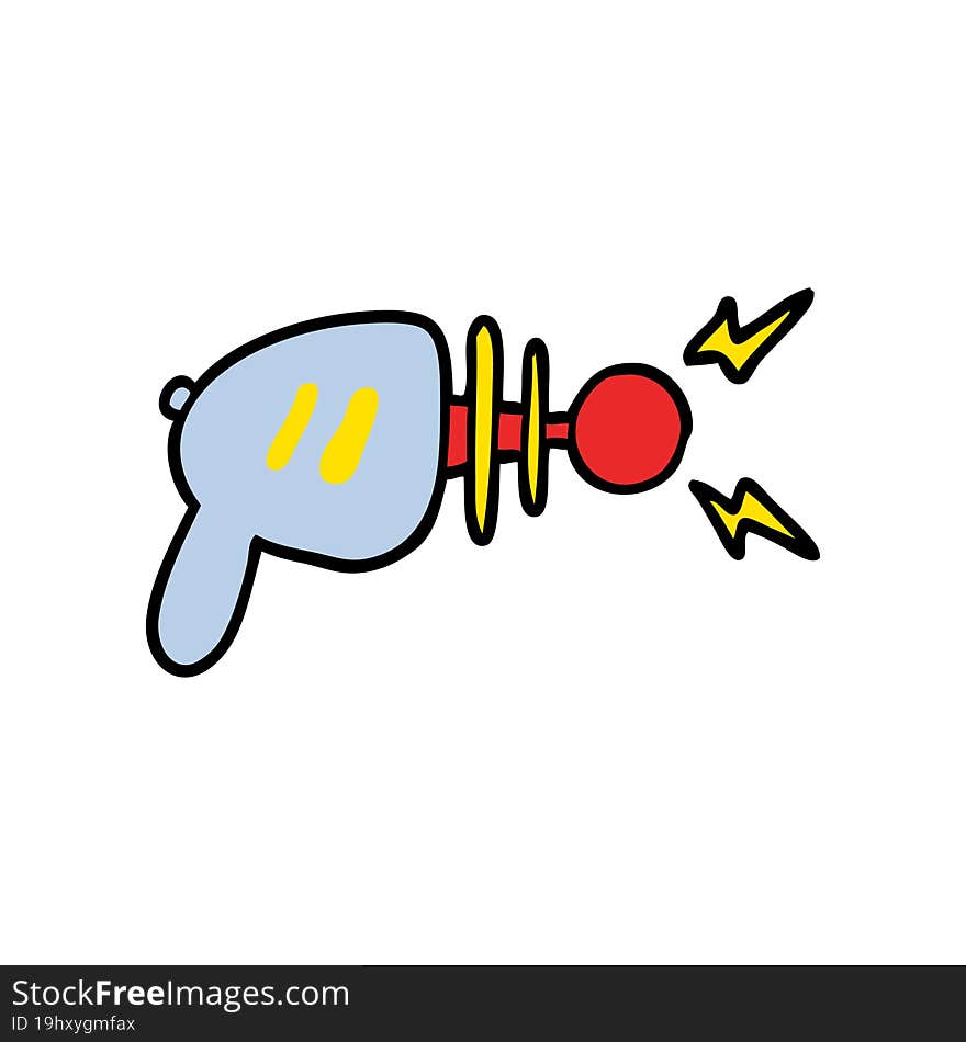 cartoon ray gun. cartoon ray gun