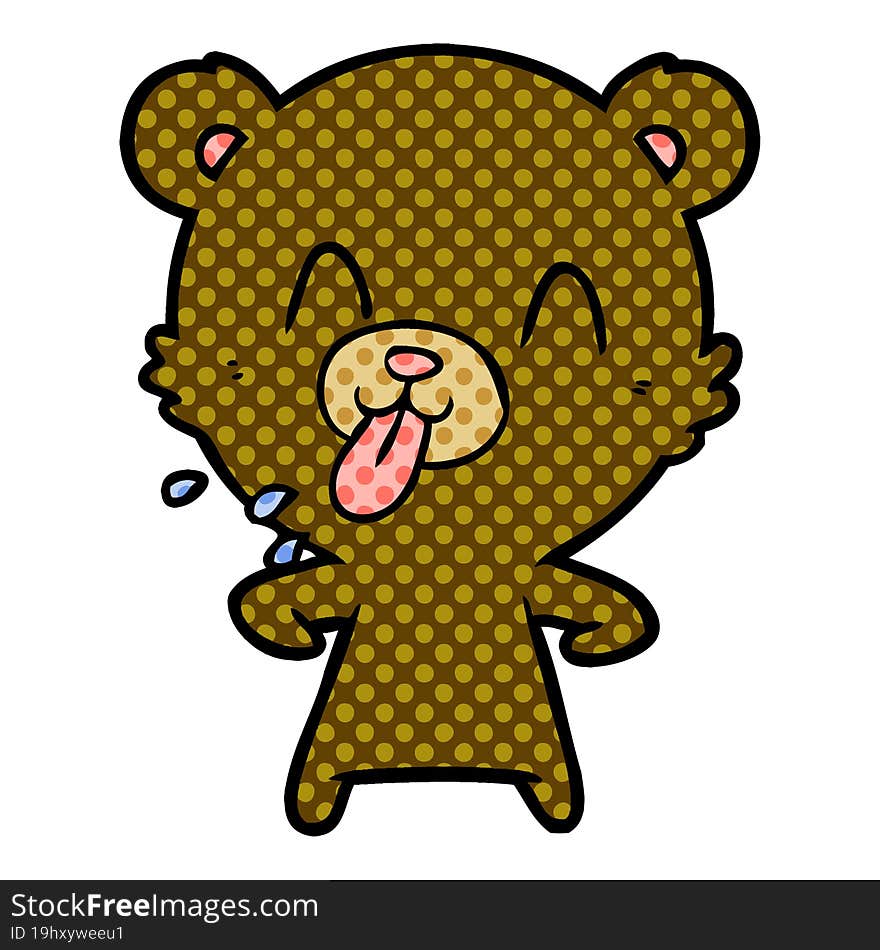 rude cartoon bear. rude cartoon bear