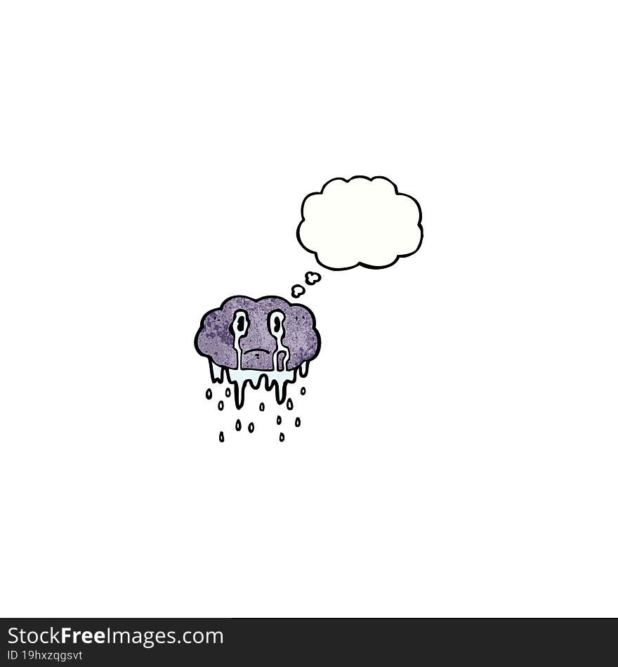 cartoon rain cloud