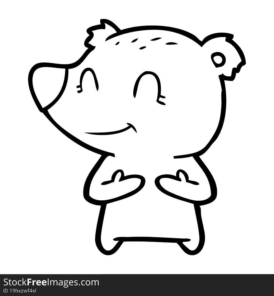 friendly bear cartoon. friendly bear cartoon