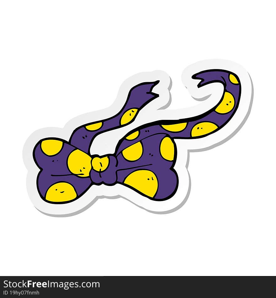 sticker of a cartoon bow tie