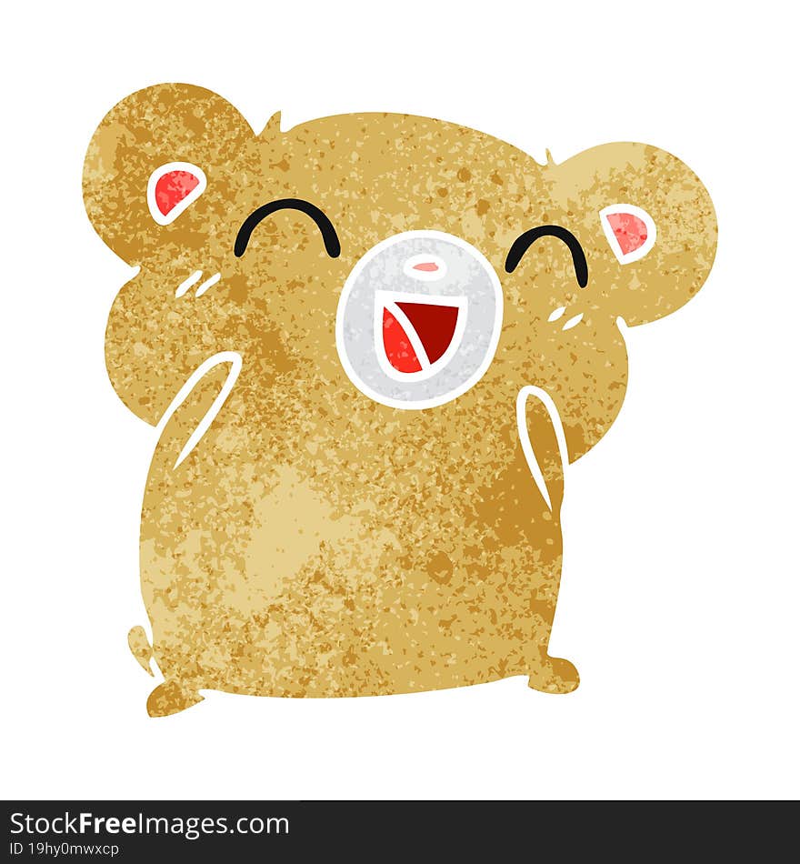 retro cartoon kawaii cute hamster