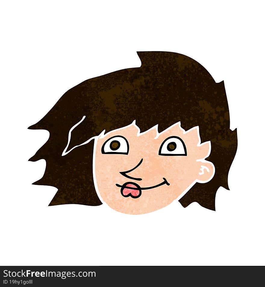 cartoon female face