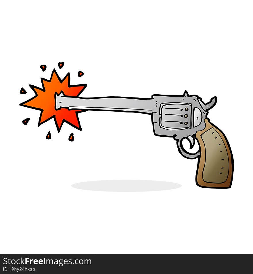 cartoon firing gun