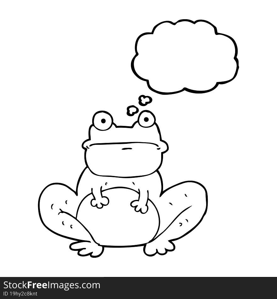 thought bubble cartoon frog