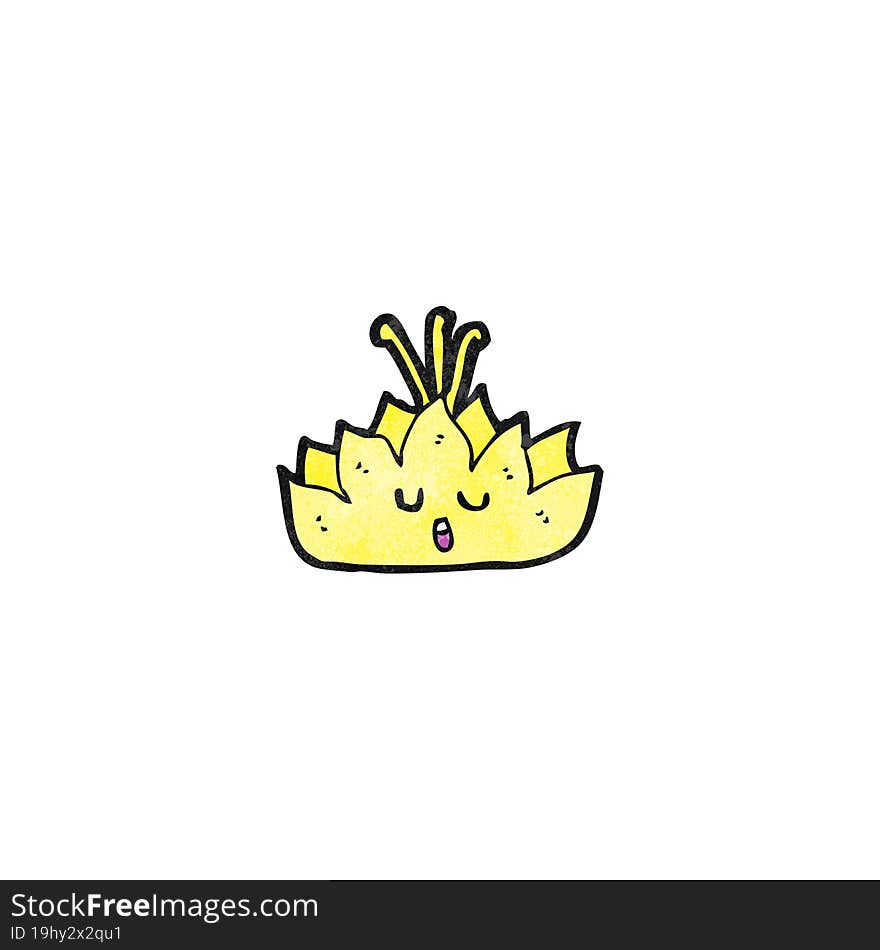 cartoon lotus flower character