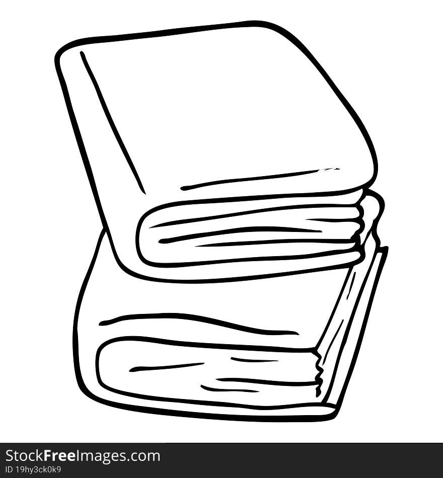 line drawing cartoon journal books