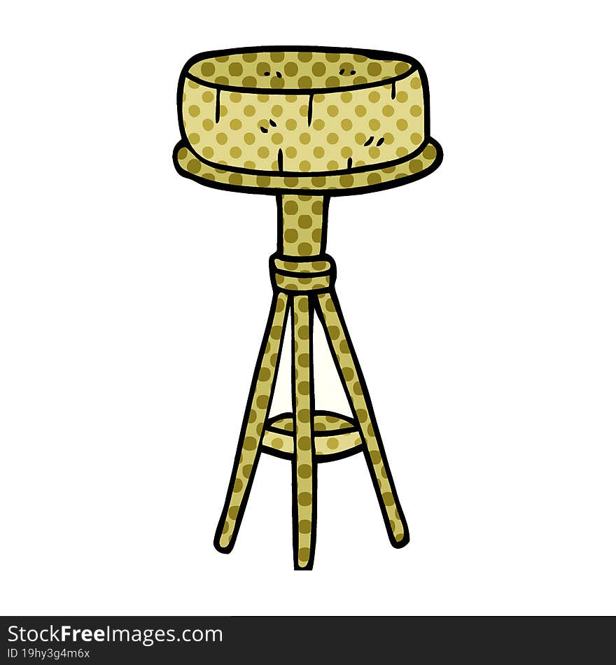 Cartoon Doodle Breakfast Stool