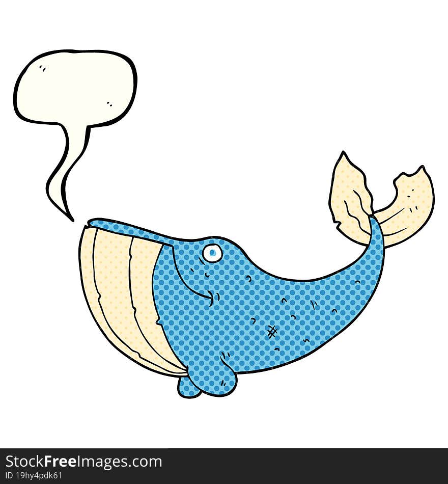 comic book speech bubble cartoon whale