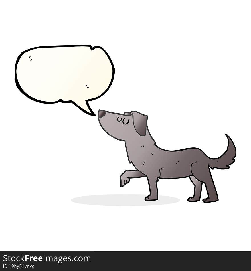 Speech Bubble Cartoon Dog