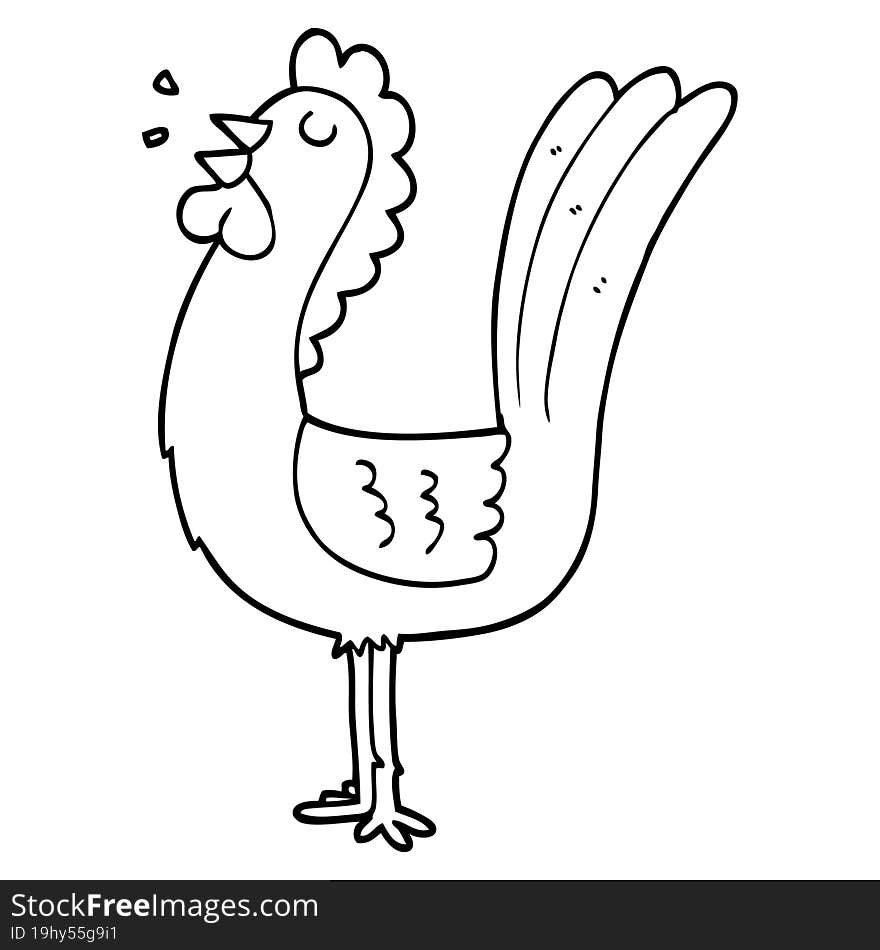 cartoon rooster