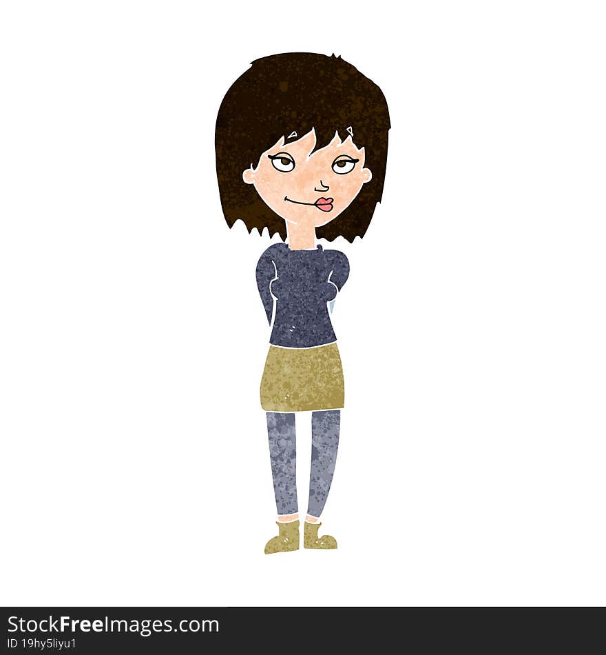 Cartoon Happy Woman