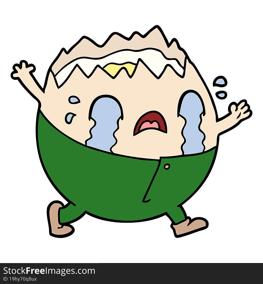 humpty dumpty cartoon egg man crying. humpty dumpty cartoon egg man crying