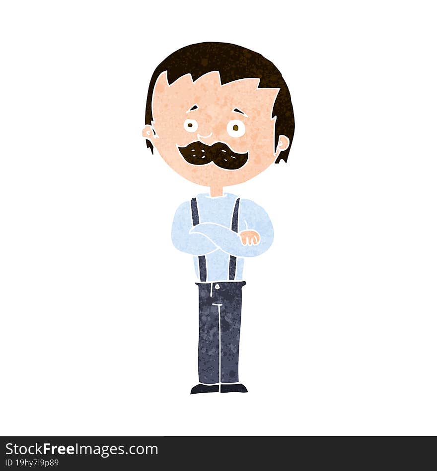 Cartoon Man With Mustache