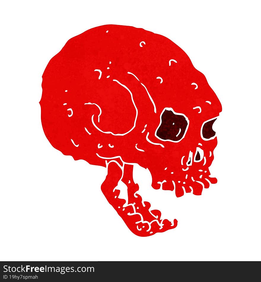 Cartoon Spooky Skull