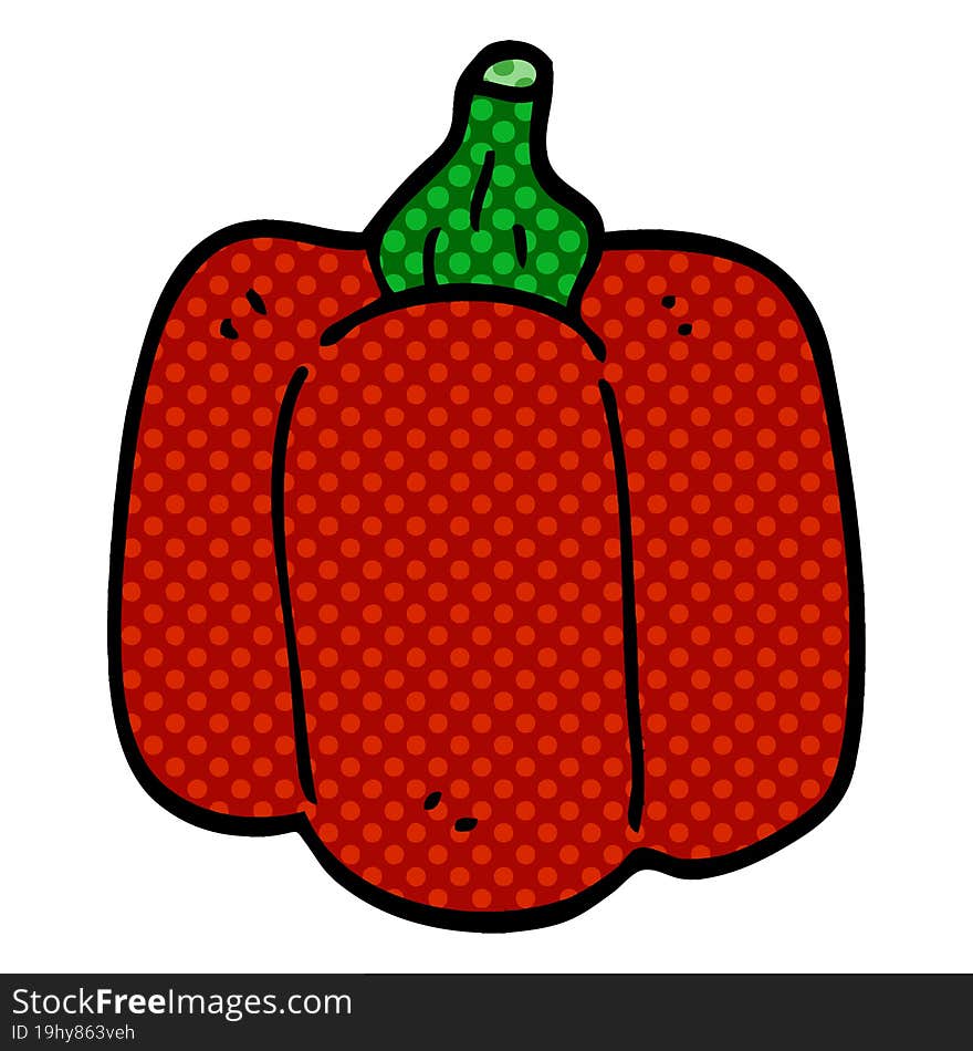 cartoon doodle organic pepper