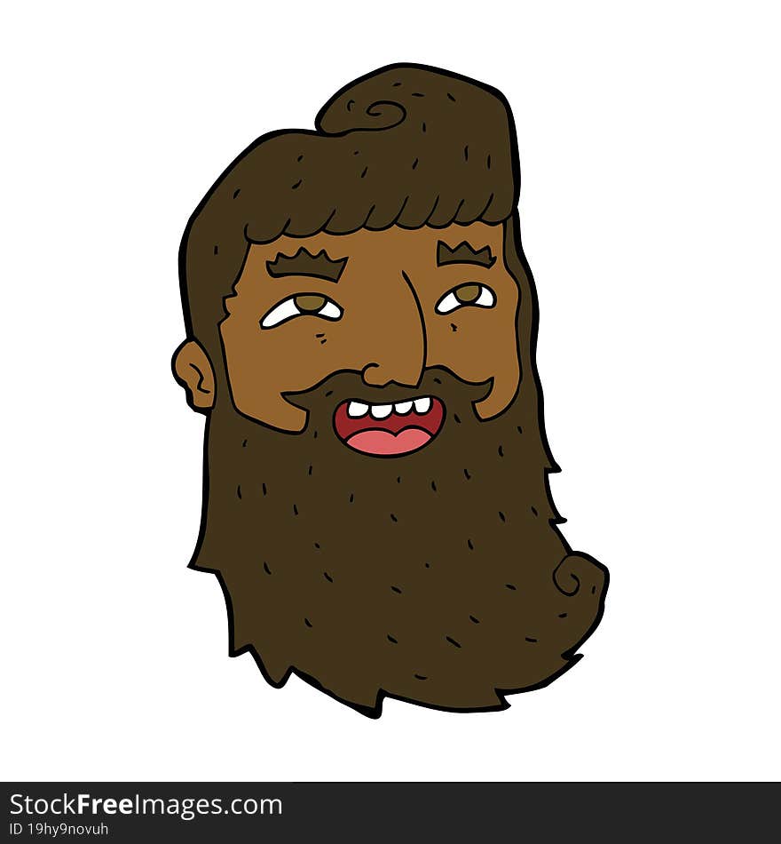 cartoon laughing bearded man